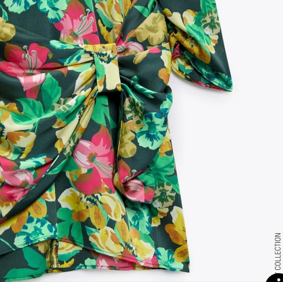Zara Floral Print Dress NWT - Picture 5 of 5